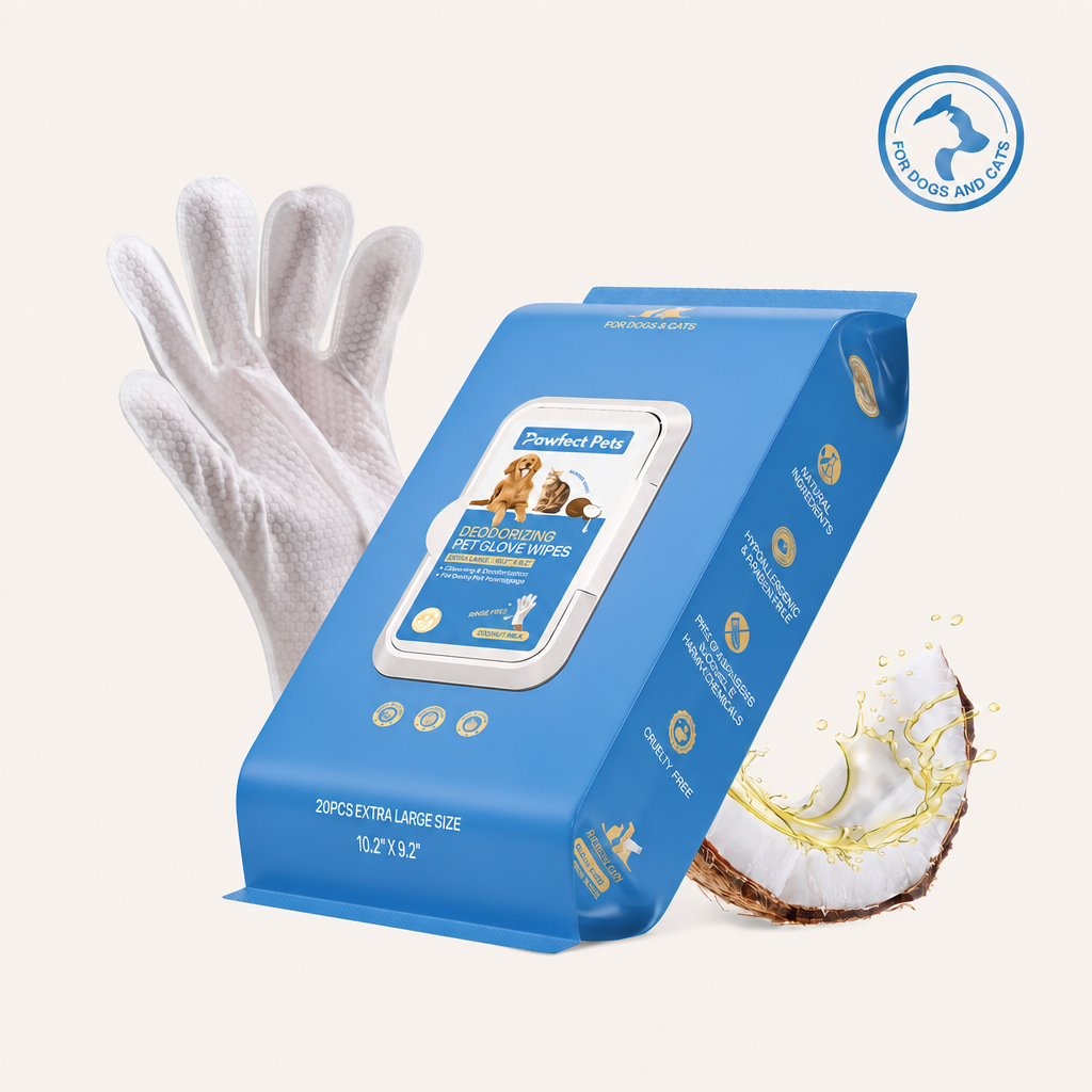 Pet No-Wash Gloves Deodorizing Disposable Pet Wipes