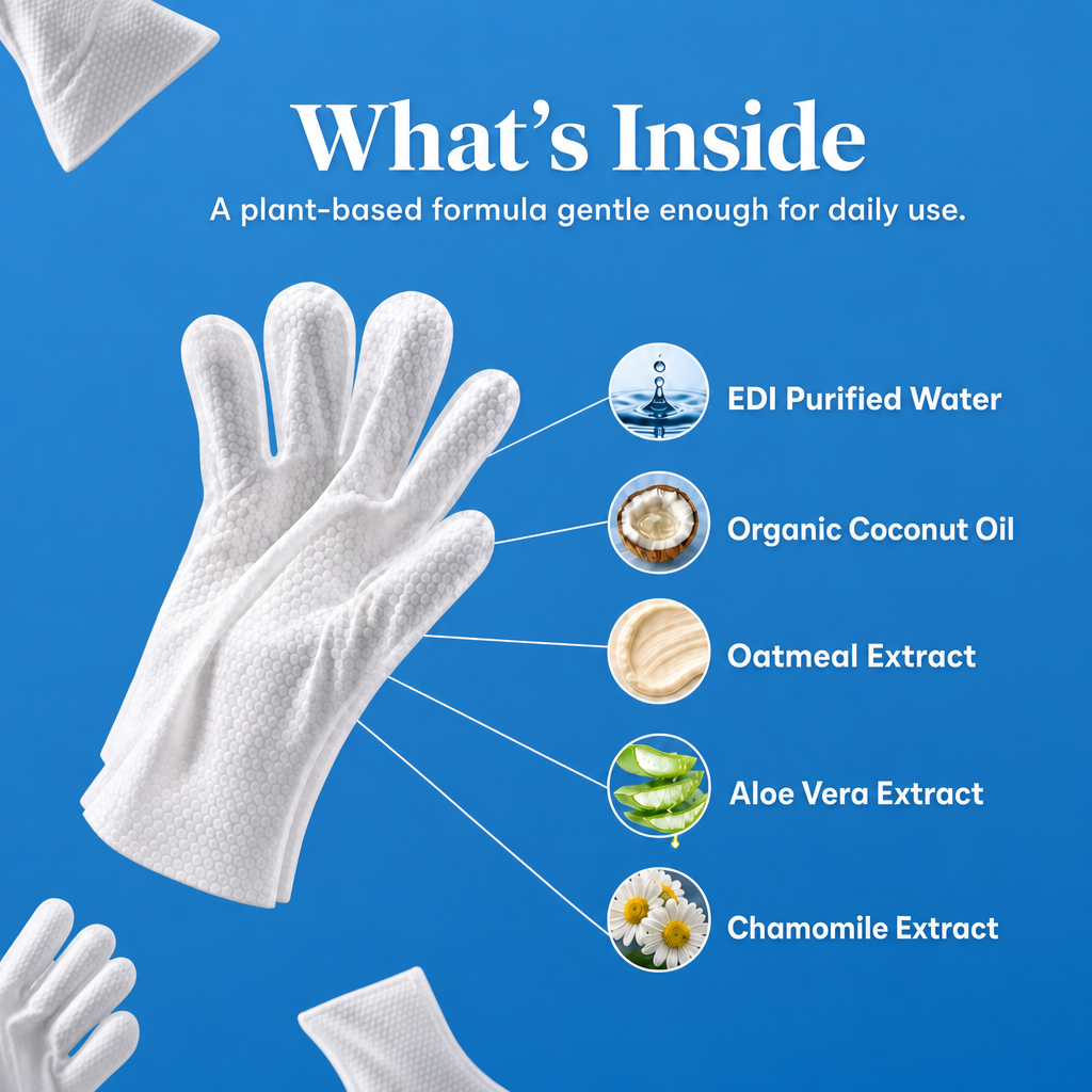 Pet No-Wash Gloves Deodorizing Disposable Pet Wipes